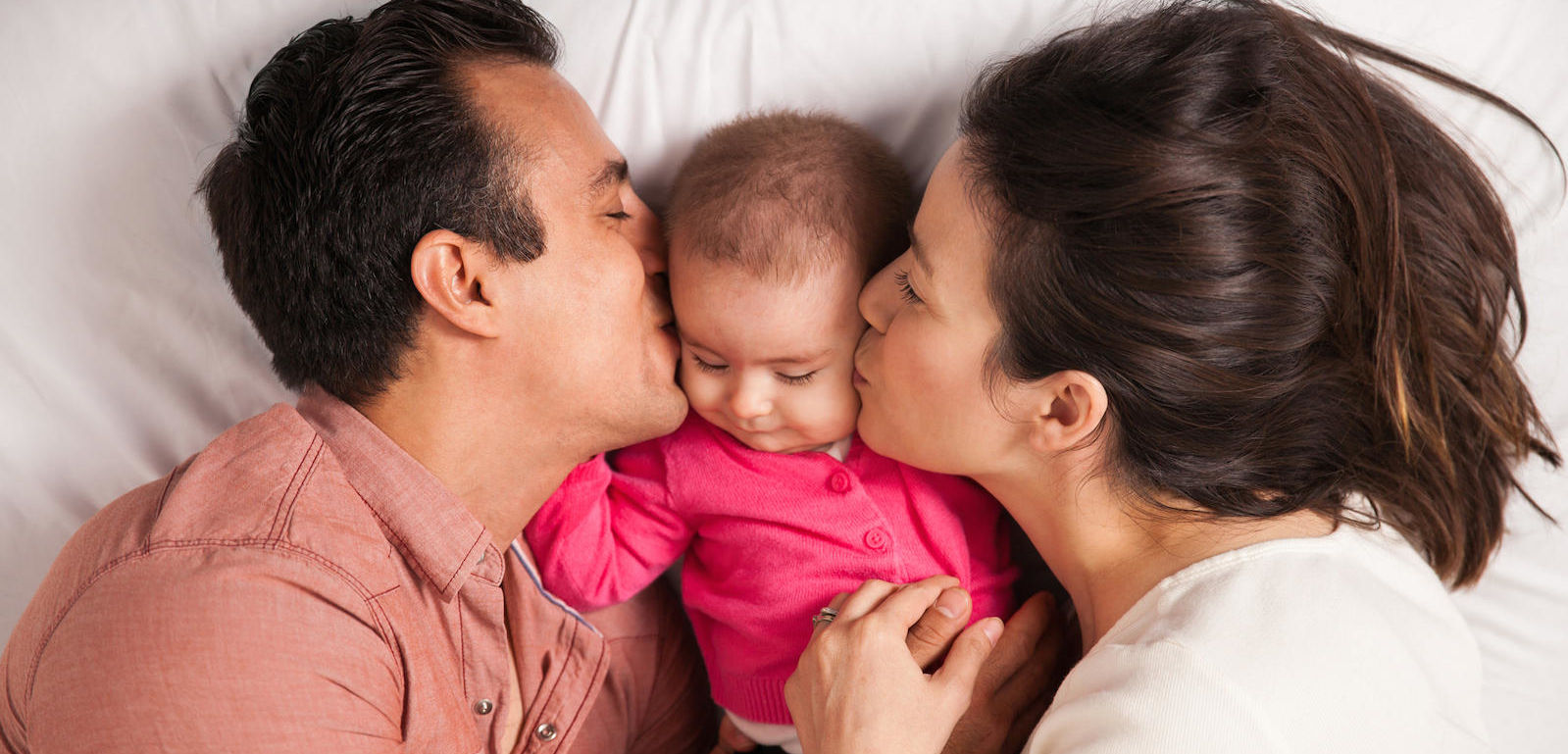 Parents in love with their baby girl
