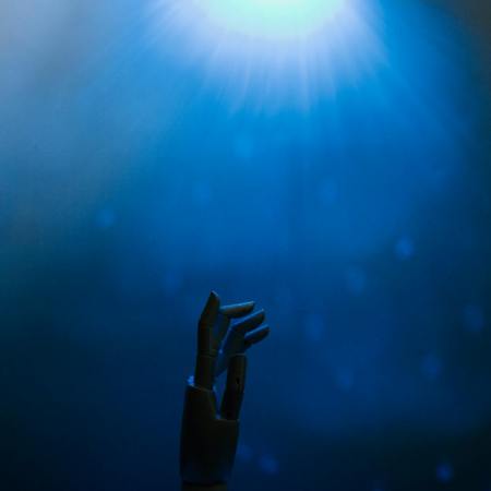 silhouette of a robot hand