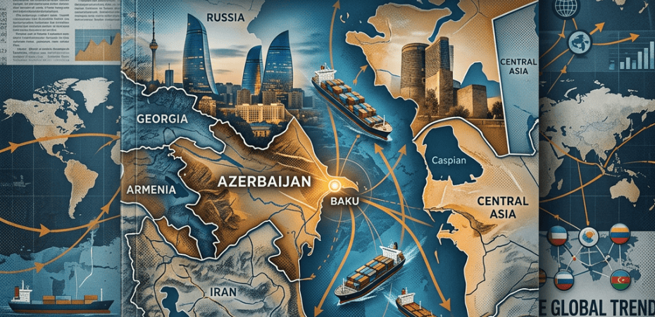 Magazine cover reading “Azerbaijan & World Report,” November 2023